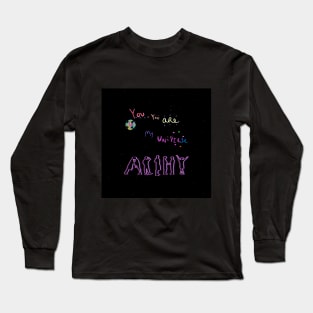 You, you are My Universe - BTSxColdplay Lyrics with logo Long Sleeve T-Shirt